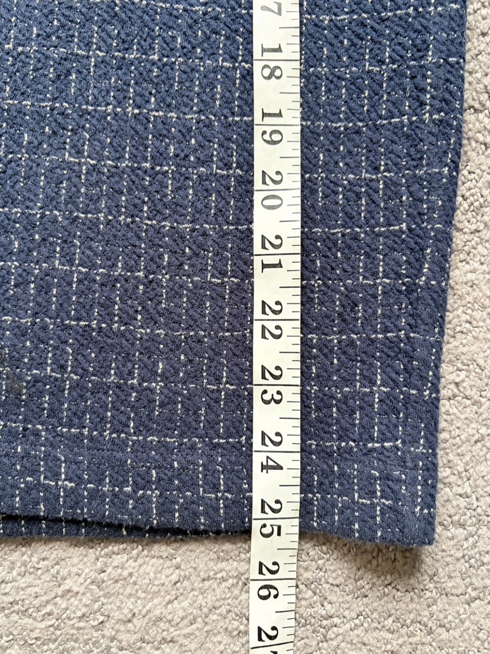 MAEVE Skirt Womens Medium Navy Square Textured Samantha Zip Above Knee Pencil - Picture 8 of 8